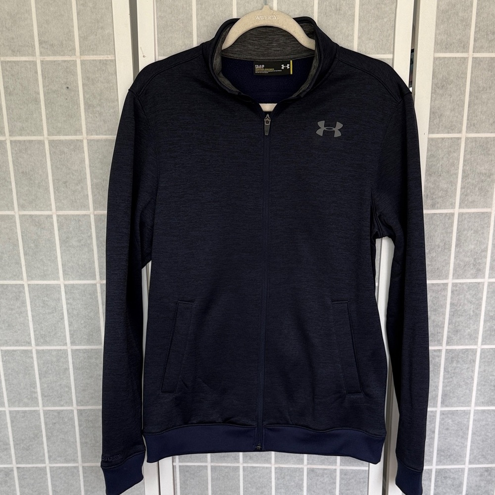 Under Armour Jacket Zip Coldgear Blue Storm Mens Small